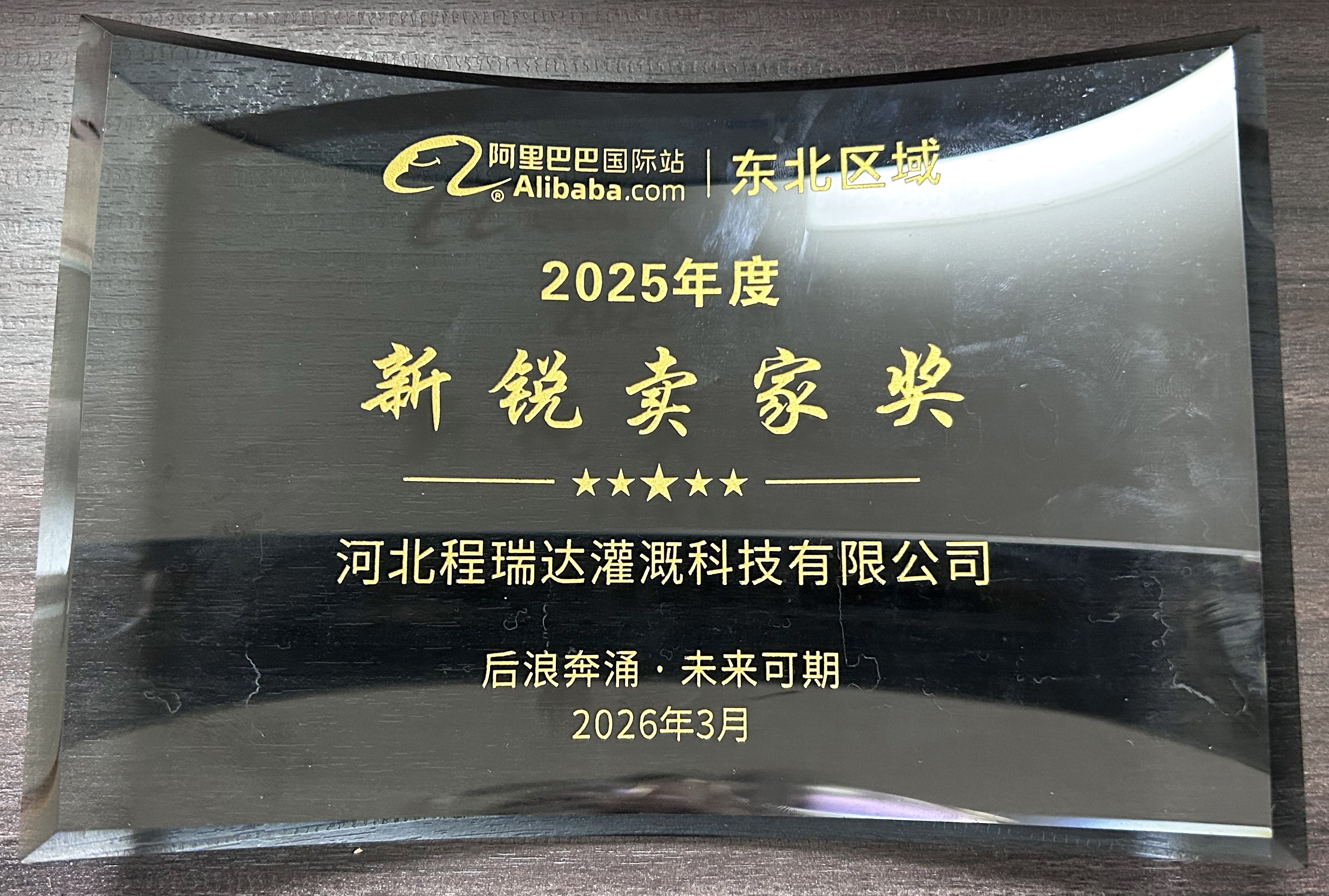 安徽程瑞达灌溉 | 荣获阿里国际站新锐卖家奖